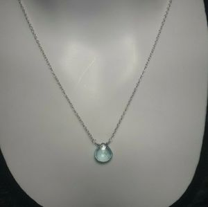 ◇SKY BLUE TOPAZ & 925SS NECKLACE◇